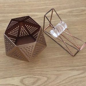 Rose 🌹 Gold Tape Dispenser and pen 🖊 holder